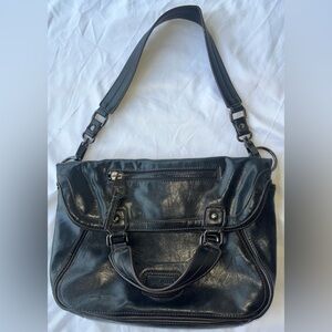 Nine West | The Convertible Handbag Black Leather | Medium/Large